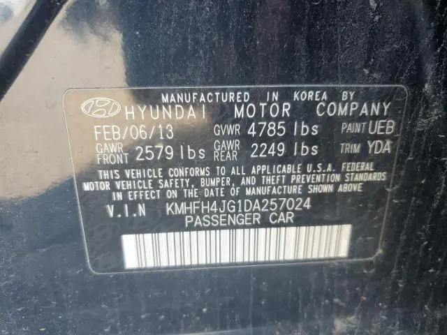 2013 HYUNDAI AZERA GLS  