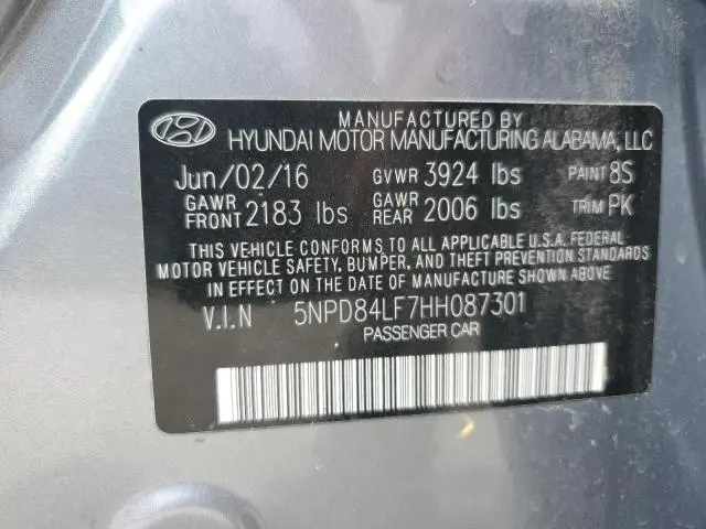 2017 HYUNDAI ELANTRA SE  