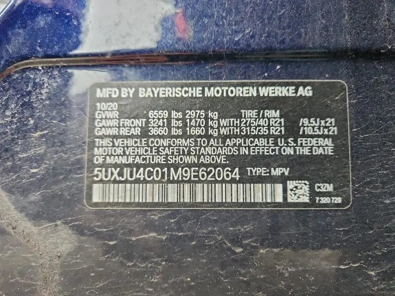 2021 BMW X5 M50I  