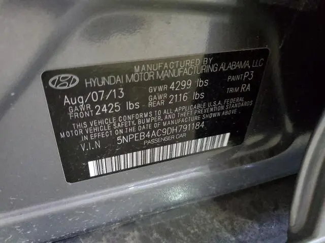 2013 HYUNDAI SONATA GLS  