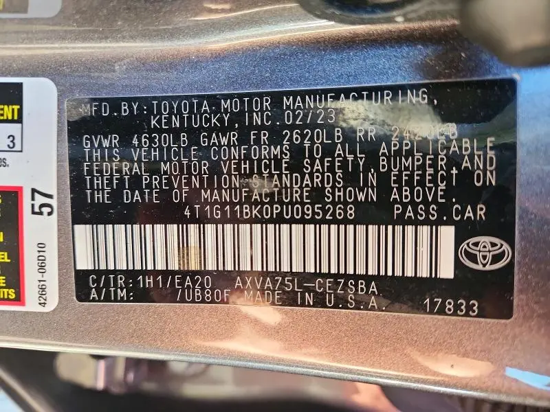 2023 TOYOTA CAMRY SE NIGHT SHADE  