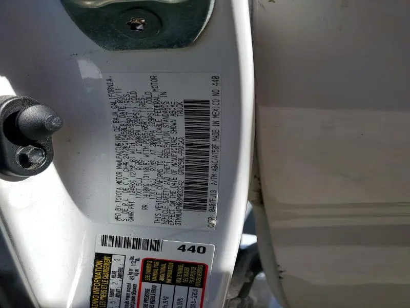 2011 TOYOTA TACOMA DOUBLE CAB LONG BED  