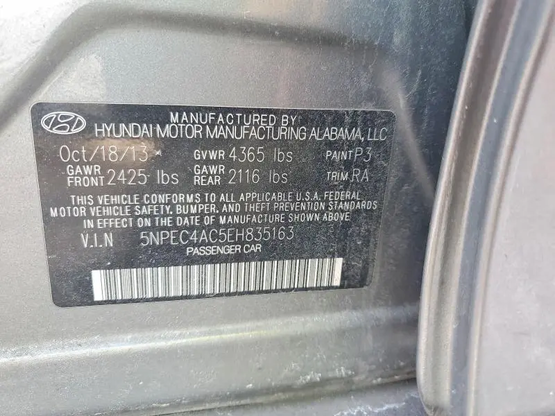 2014 HYUNDAI SONATA SE  