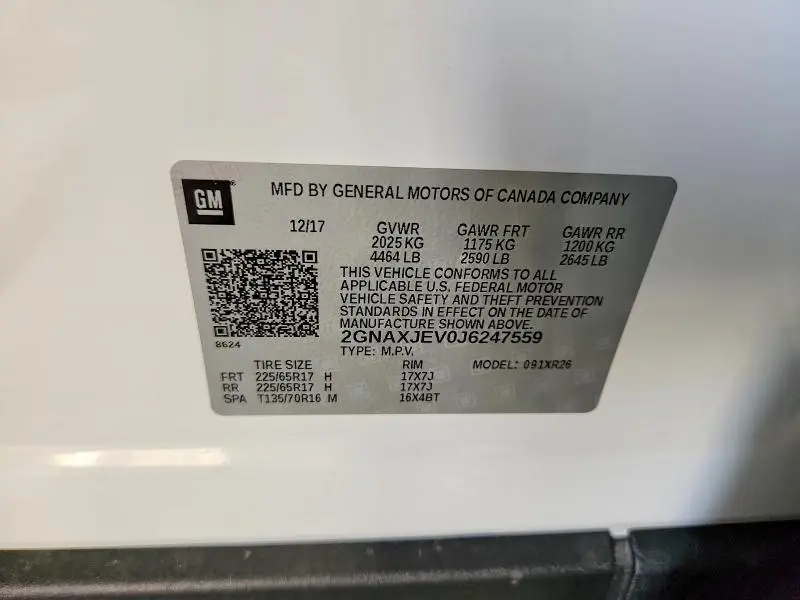 2018 CHEVROLET EQUINOX LT  