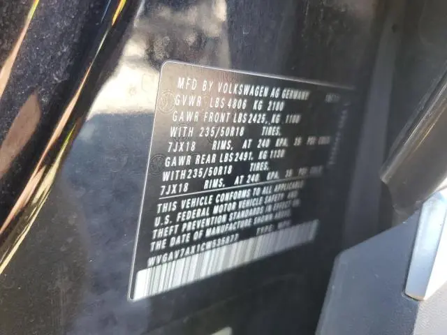 2012 VOLKSWAGEN TIGUAN S