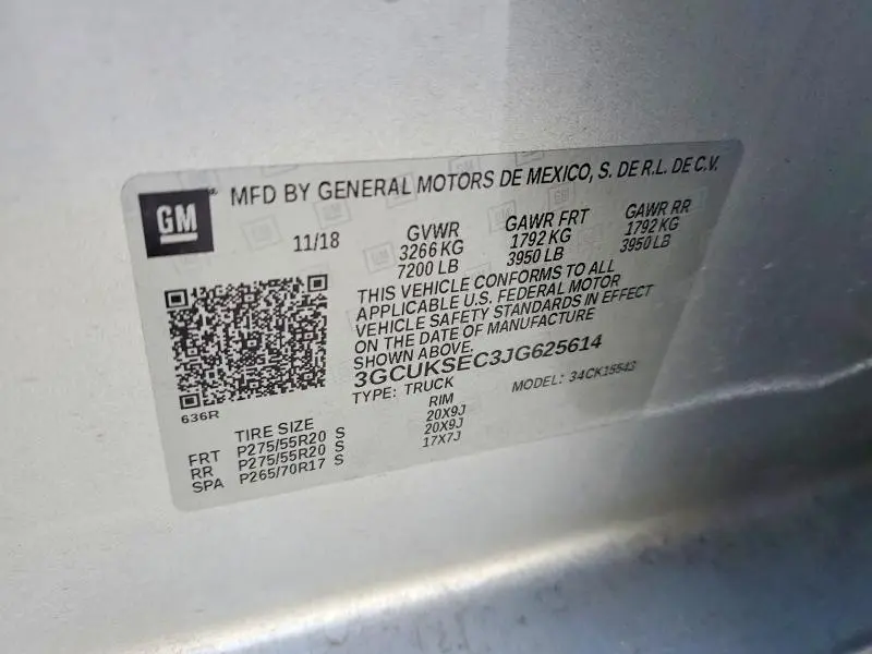 2018 CHEVROLET SILVERADO K1500 LTZ  
