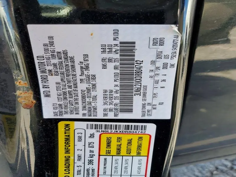 2013 LINCOLN MKZ   