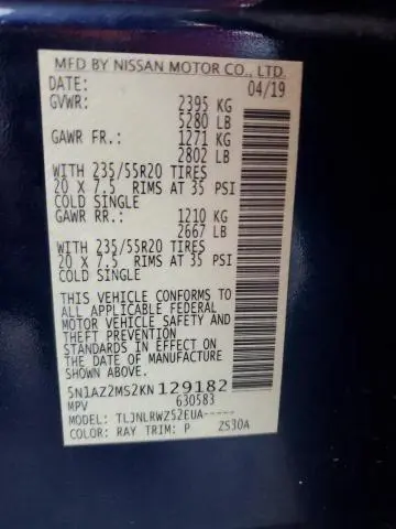 2019 NISSAN MURANO S  