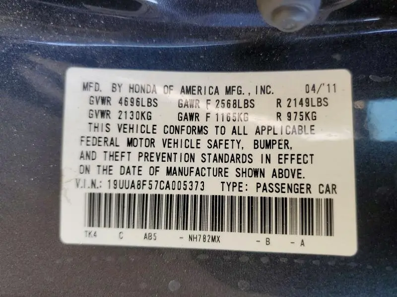 2012 ACURA TL   