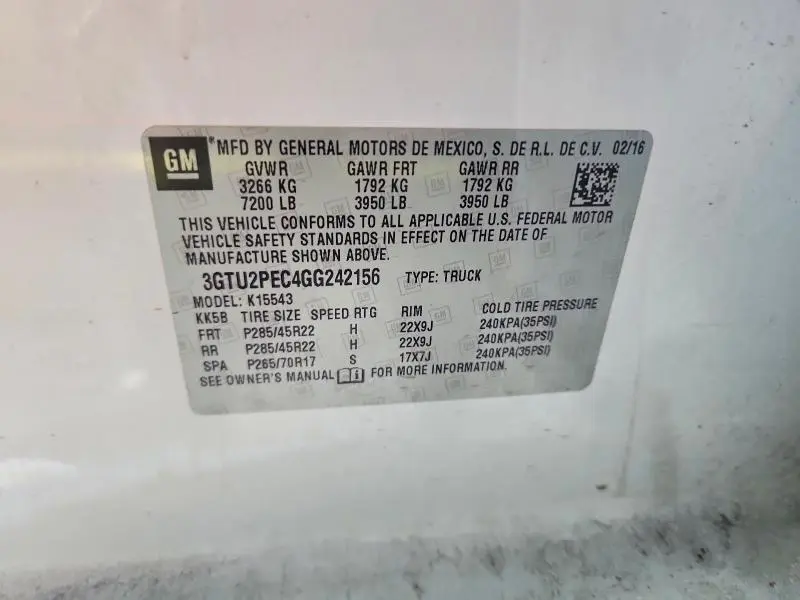 2016 GMC SIERRA K1500 DENALI  