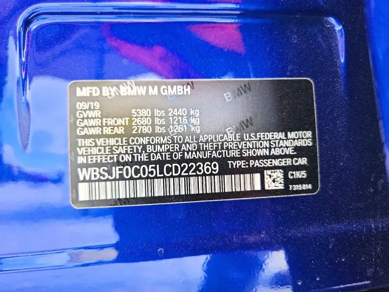 2020 BMW M5 BASE  