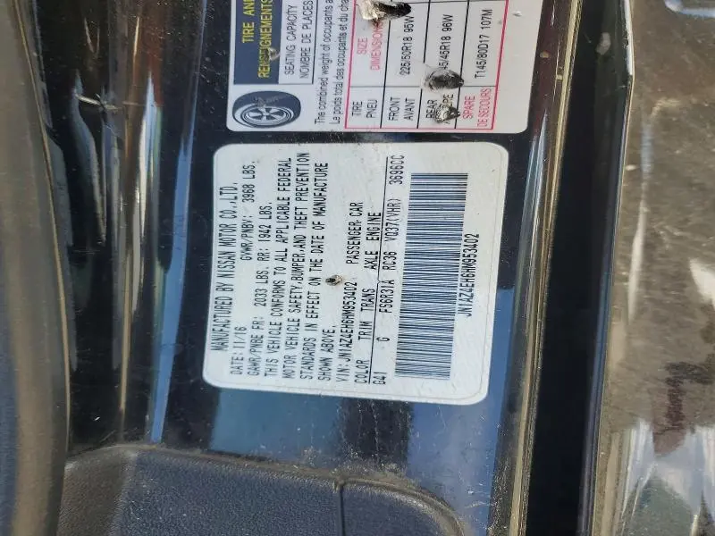 2017 NISSAN 370Z BASE  
