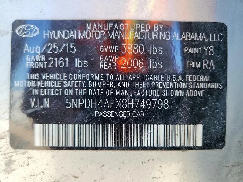 2016 HYUNDAI ELANTRA SE  