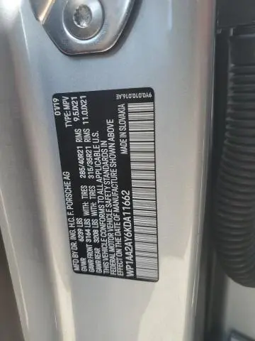 2019 PORSCHE CAYENNE   