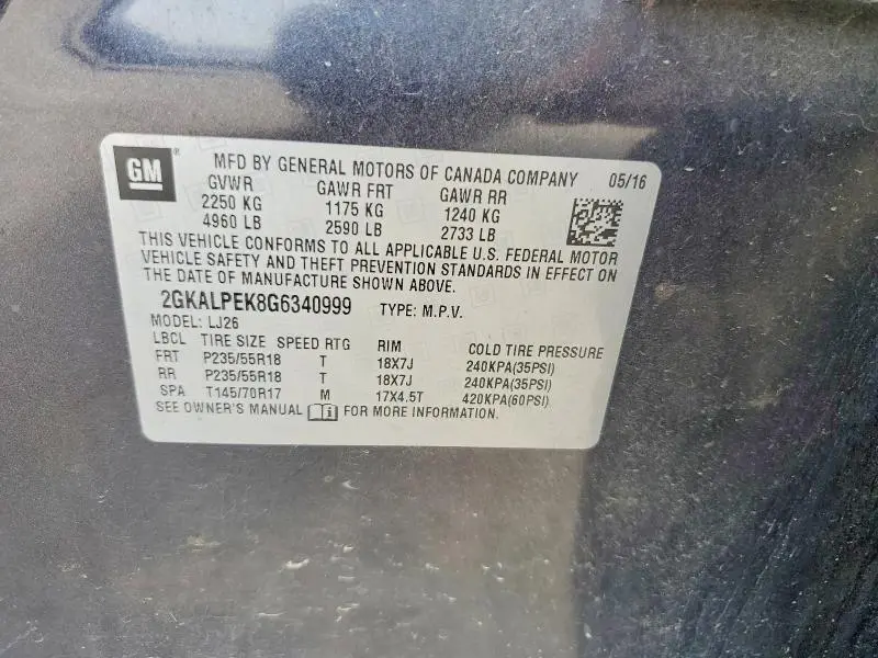 2016 GMC TERRAIN SLT  