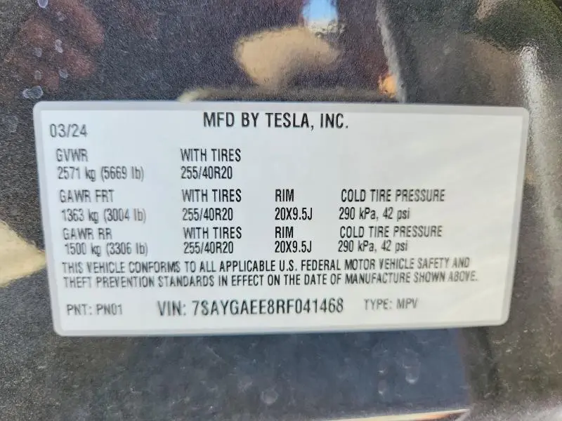 2024 TESLA MODEL Y   