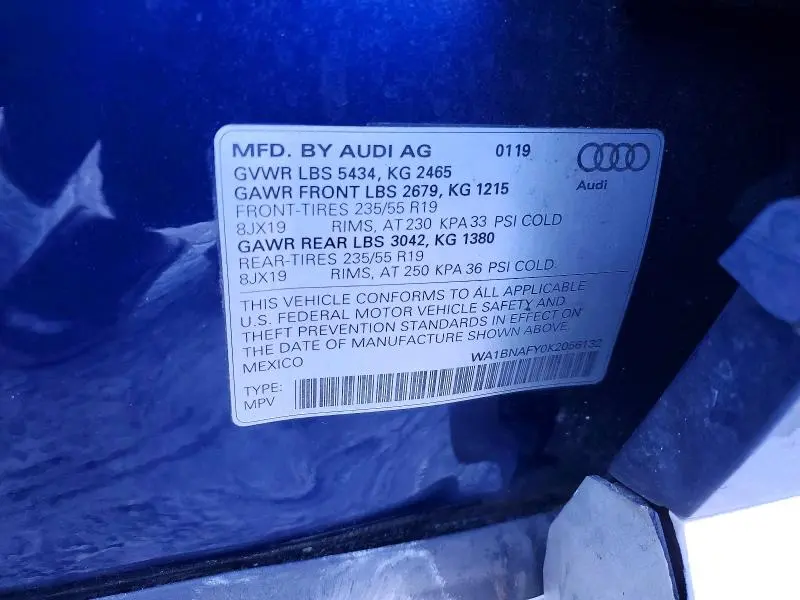 2019 AUDI Q5 PREMIUM PLUS  