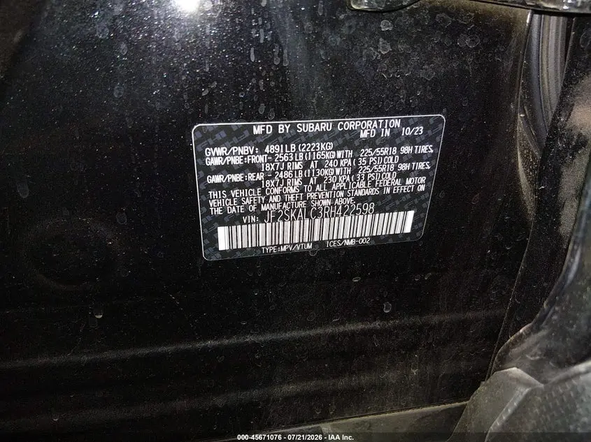 2024 SUBARU FORESTER LIMITED