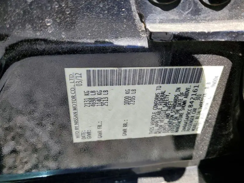 2012 NISSAN MAXIMA 3.5 S  