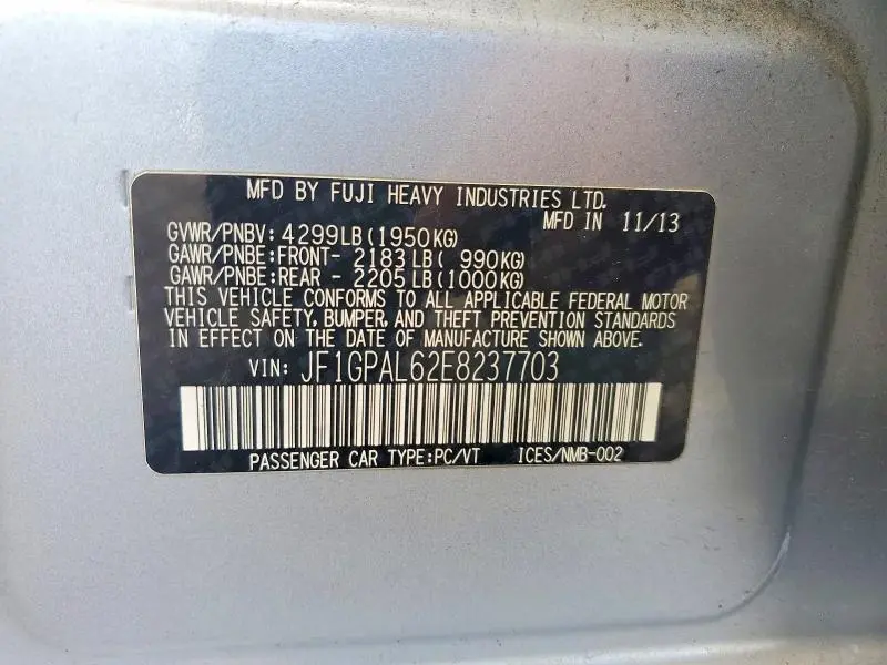 2014 SUBARU IMPREZA SPORT PREMIUM  