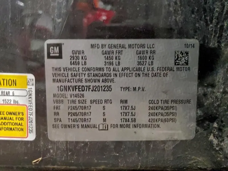 2015 CHEVROLET TRAVERSE LS  