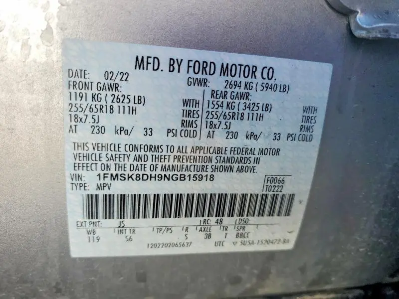2022 FORD EXPLORER XLT  
