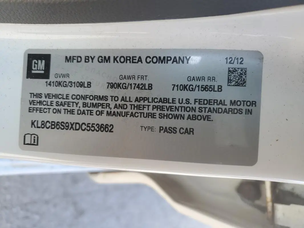 2013 CHEVROLET SPARK LS  