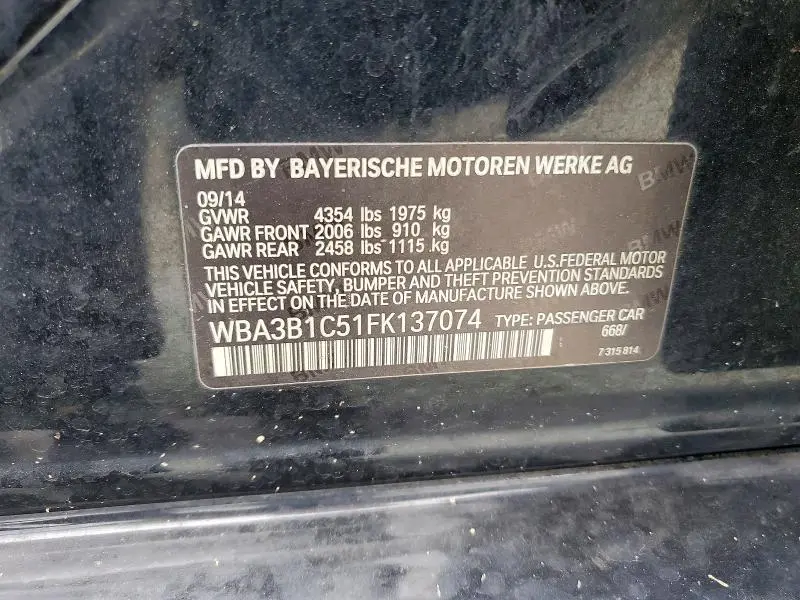 2015 BMW 320 I  