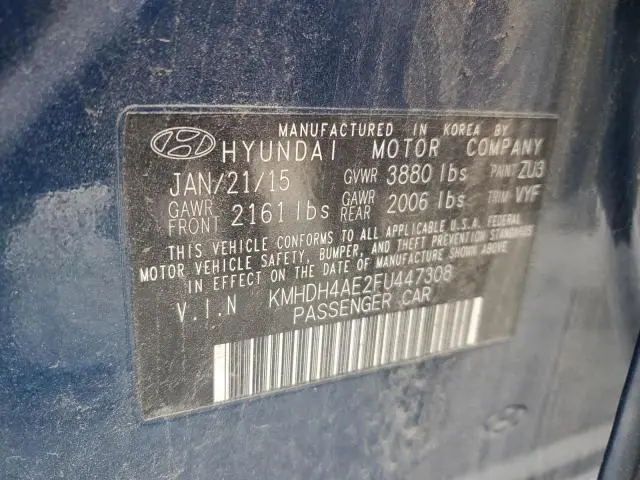 2015 HYUNDAI ELANTRA SE  