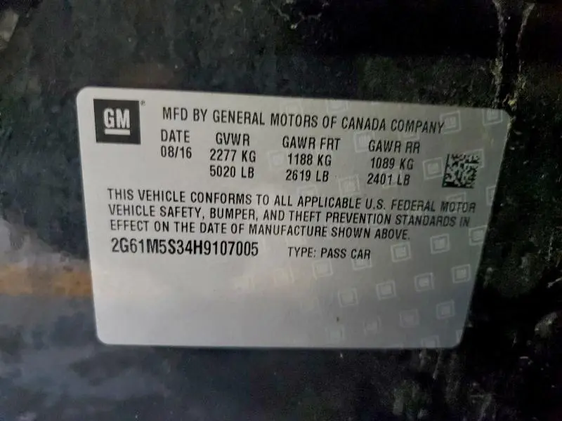 2017 CADILLAC XTS LUXURY  