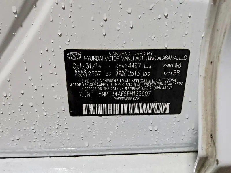 2015 HYUNDAI SONATA LIMITED  