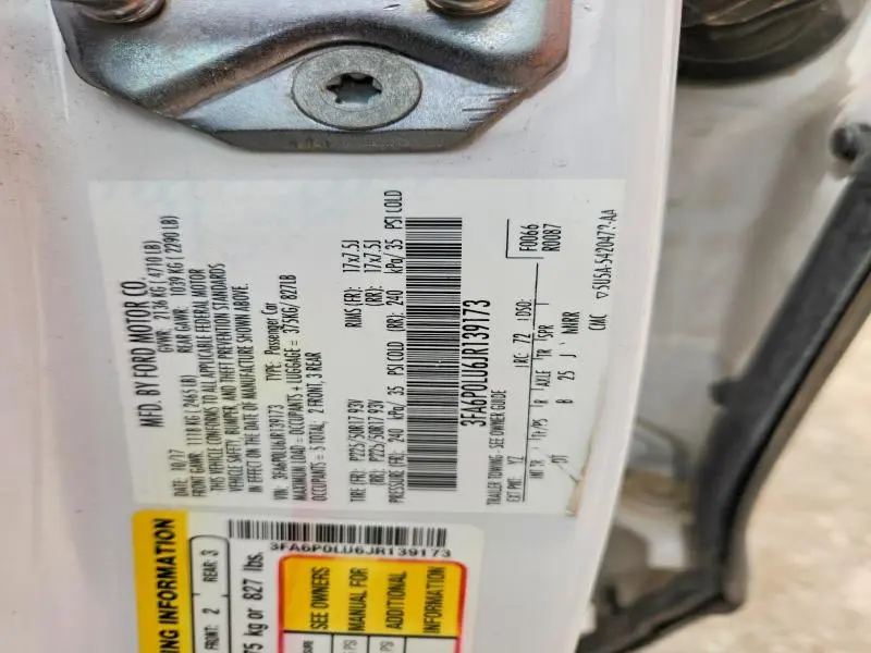 2018 FORD FUSION SE HYBRID  