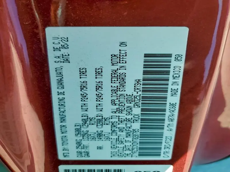 2022 TOYOTA TACOMA ACCESS CAB  