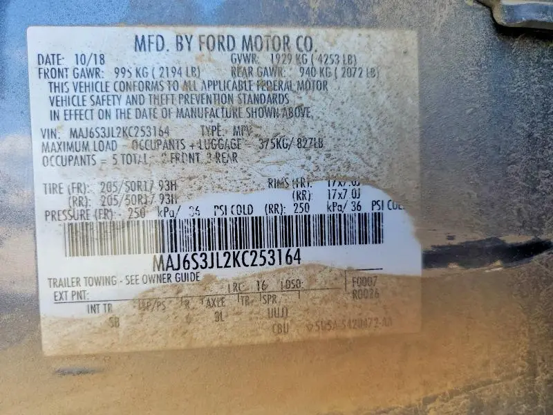 2019 FORD ECOSPORT SES  