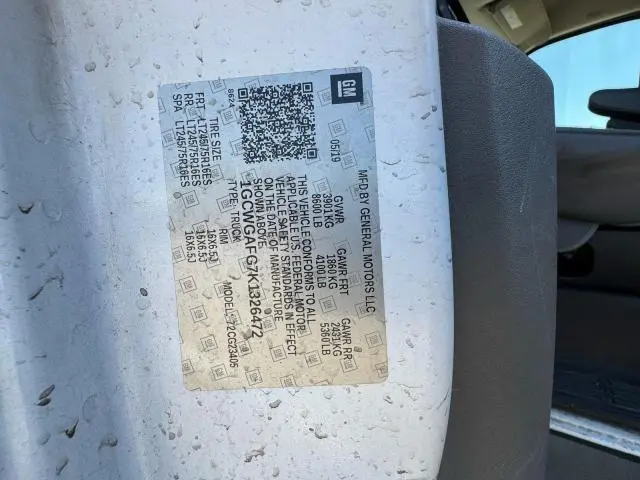 2019 CHEVROLET EXPRESS G2500   