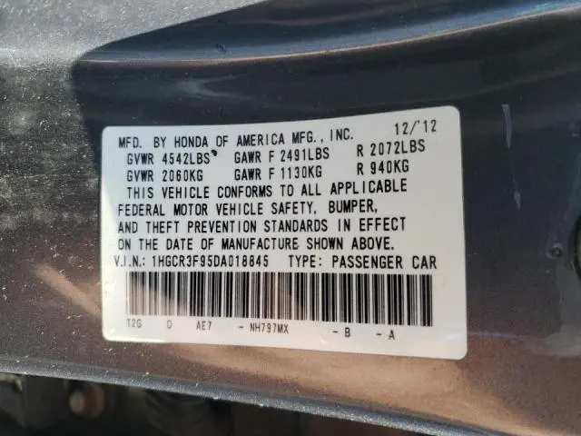 2013 HONDA ACCORD TOURING  