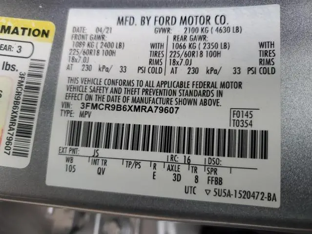 2021 FORD BRONCO SPORT BIG BEND  