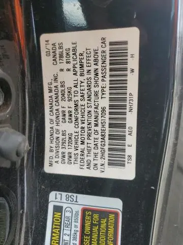 2014 HONDA CIVIC EX  