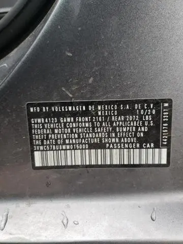 2021 VOLKSWAGEN JETTA S  