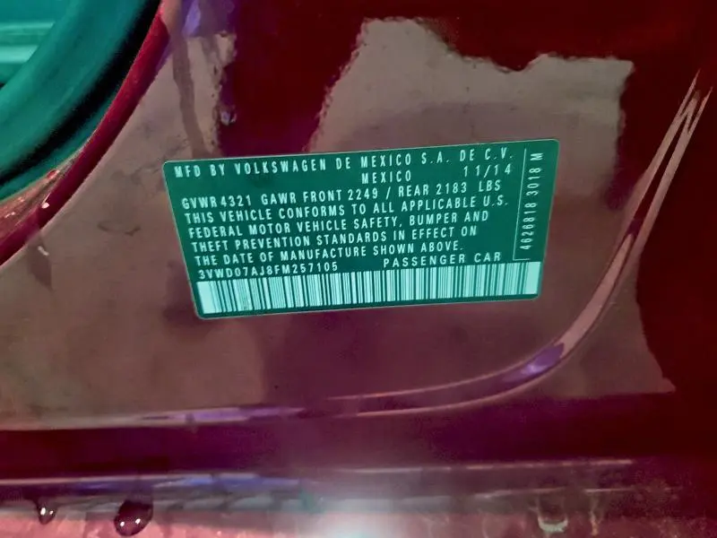 2015 VOLKSWAGEN JETTA SE  