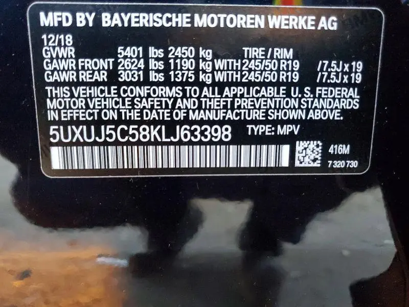 2019 BMW X4 M40I  