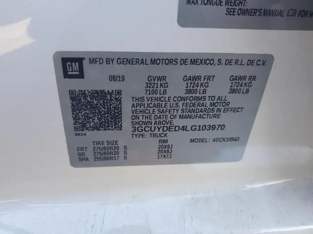 2020 CHEVROLET SILVERADO K1500 LT  