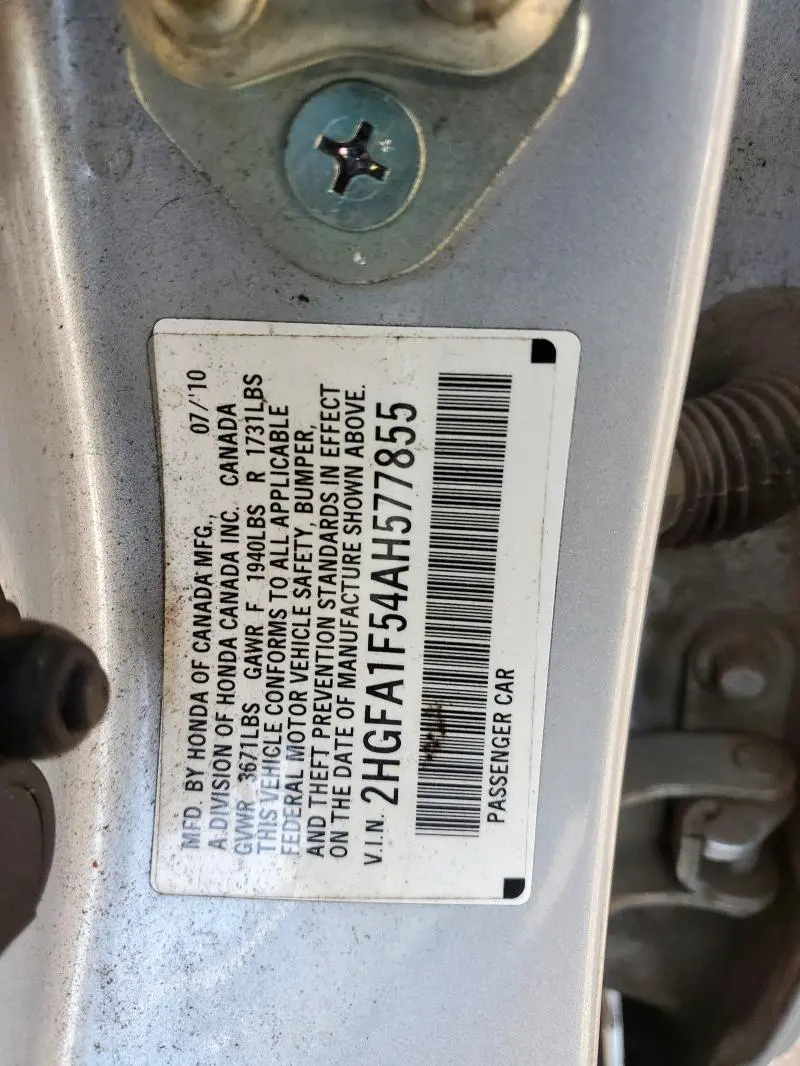 2010 HONDA CIVIC LX  