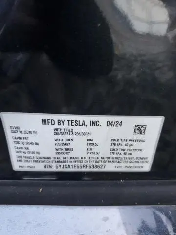 2024 TESLA MODEL S   