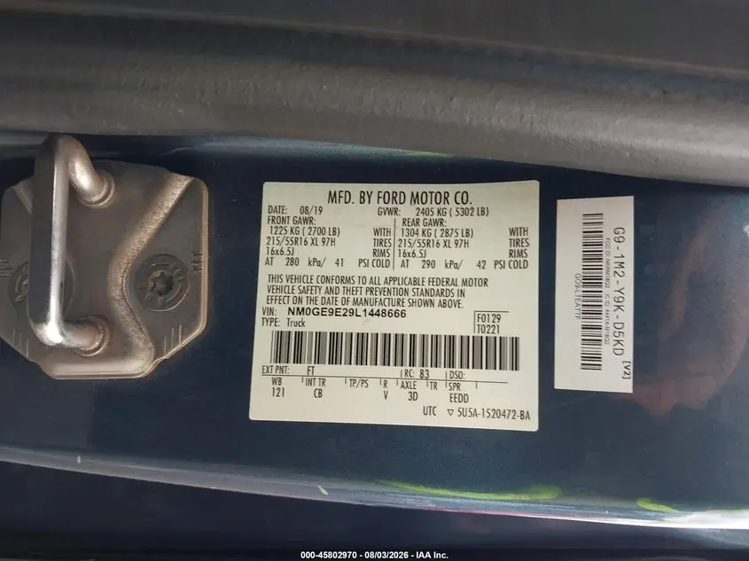 2020 FORD TRANSIT CONNECT  