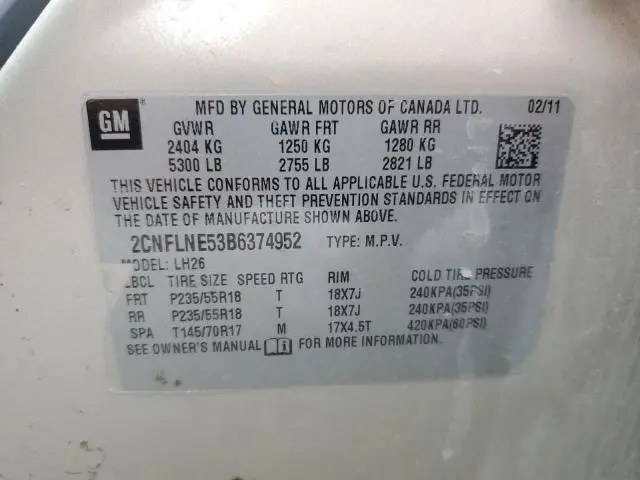 2011 CHEVROLET EQUINOX LT  