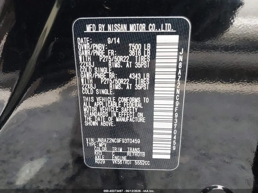 2015 INFINITI QX80  