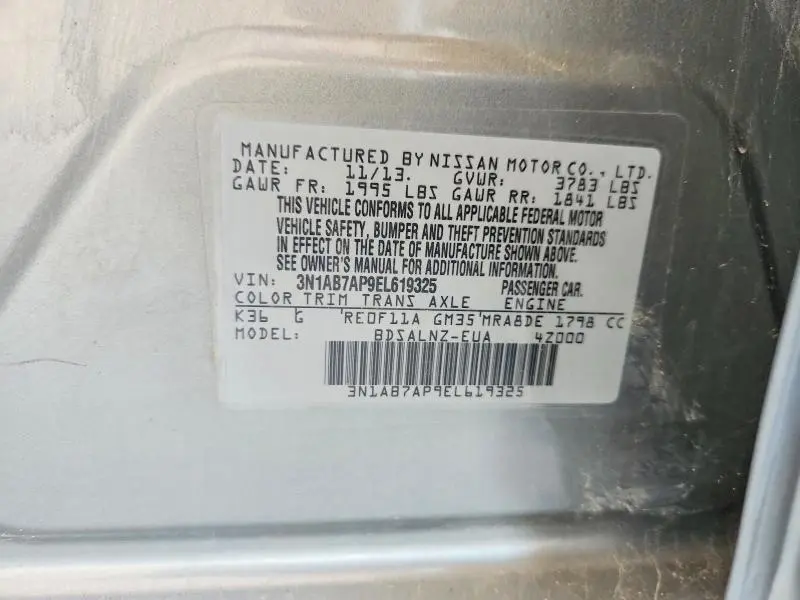 2014 NISSAN SENTRA FE+ SV  