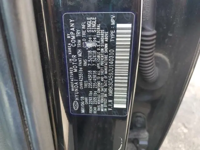 2018 HYUNDAI KONA LIMITED  