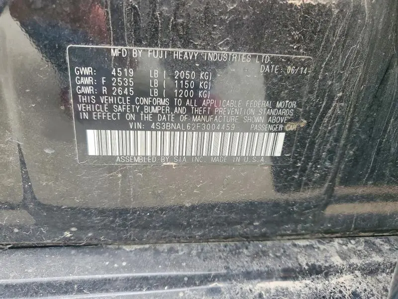 2015 SUBARU LEGACY 2.5I LIMITED  